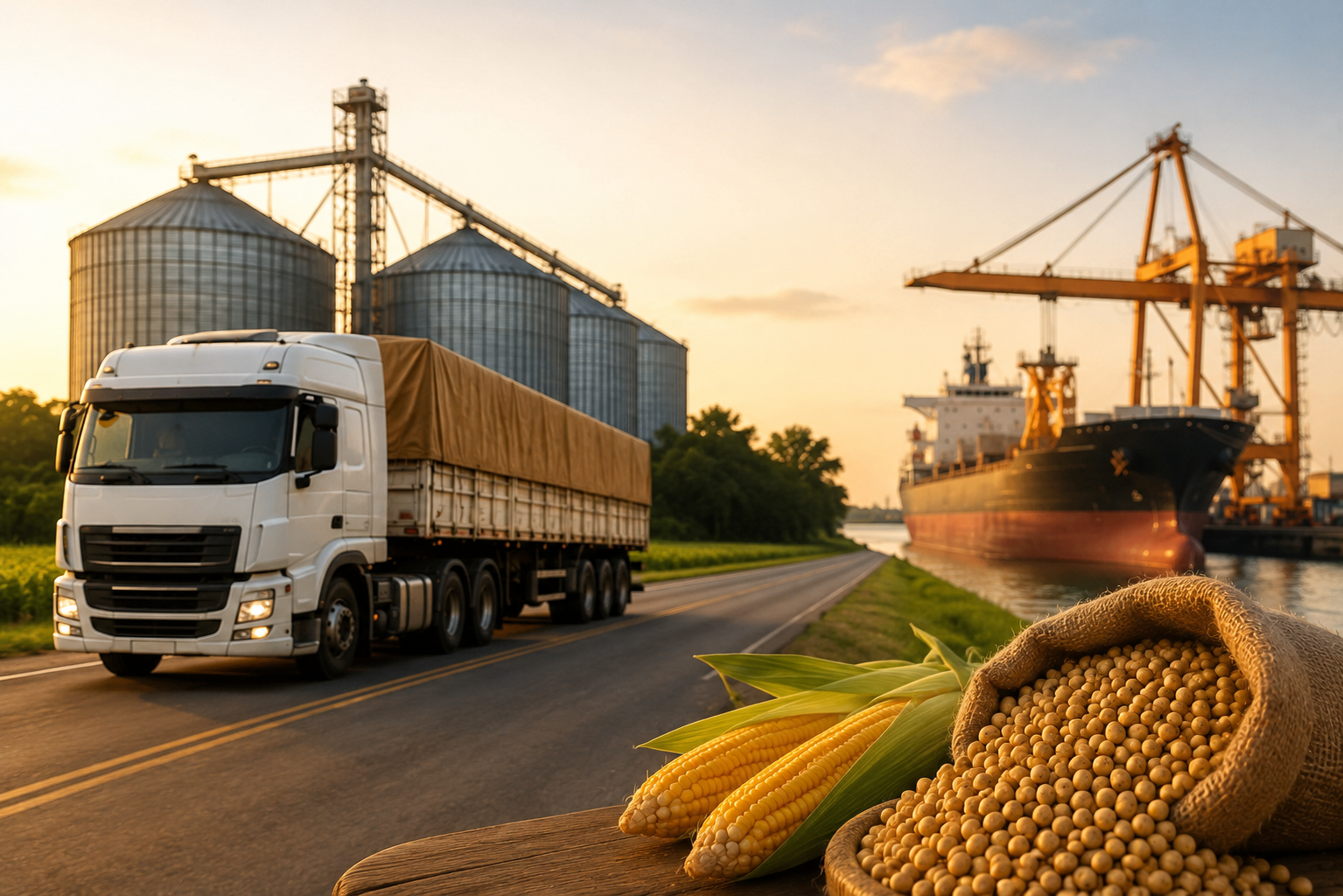 Fretes agrícolas fecham junho acima de 2025, apesar de recuo em algumas rotas