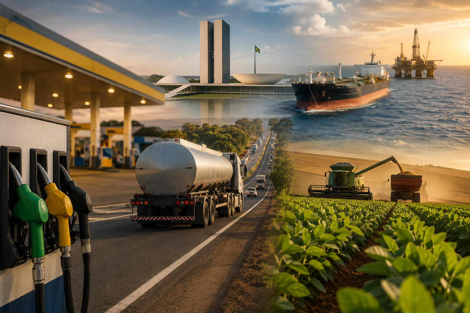 Governo reduz tributos sobre gasolina e etanol e anuncia subsídio para o diesel