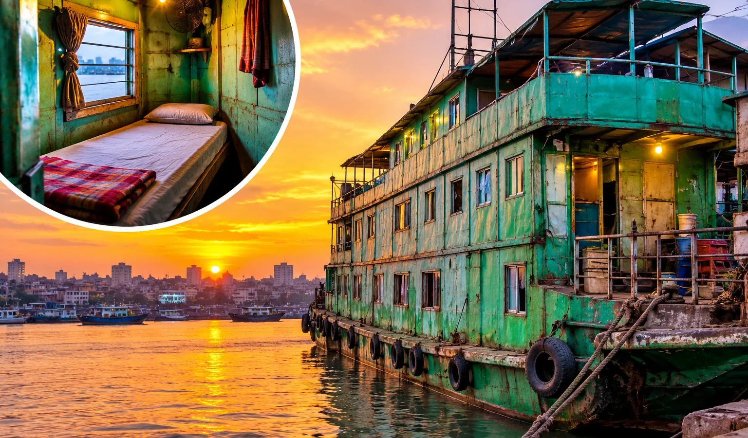 Hotel em barco cobra cerca de R$ 2 por noite