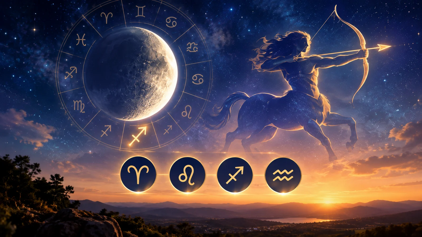 Sagittarius sob o Céu Estrelado